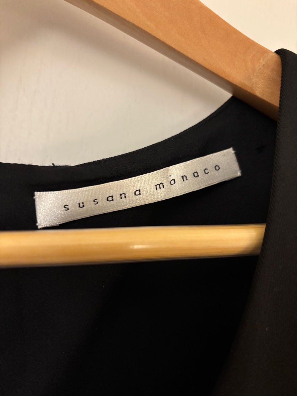 Susana Monaco Little Black Sheath Dress Size 4 Sleeveless Zipper 90s Minimalist - Picture 11 of 11